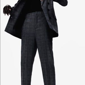 Zara gray plaid knit trousers / dress pants 🖤